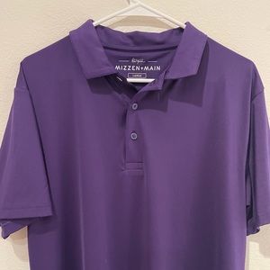 Mizzen+Main Phil Mickelson Golf Purple Large Polo